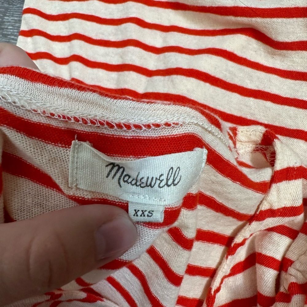 Madewell Stripe Flowy Sleeve Top Sz XXS - Picture 5 of 5